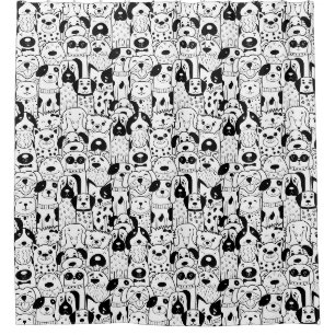 Chiens Motif rideau de douche