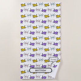 Chiens os PY Graffiti Style Nom Plage Serviette