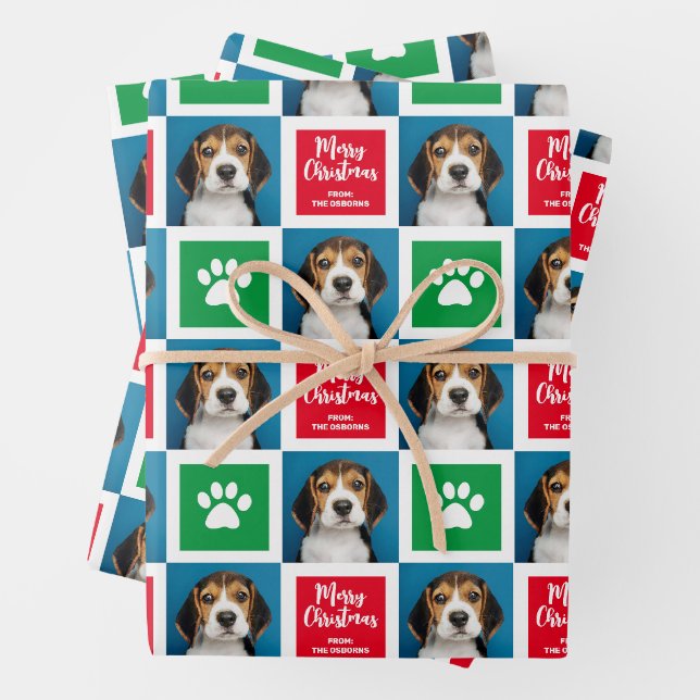 Chiens personnalisables Papier d'enveloppement de  (En situation)