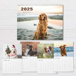 Chiens Photo Collage Calendrier moderne 2025
