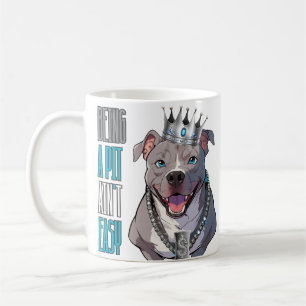Chiens Pitbull "Être un chien facile" Mug classiqu