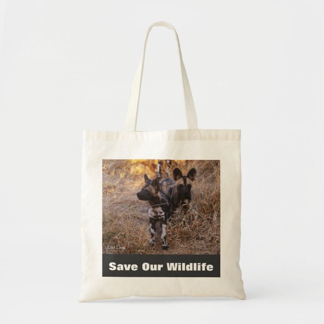 Chiens sauvages sauvent notre Sac fourre-tout faun (Devant)