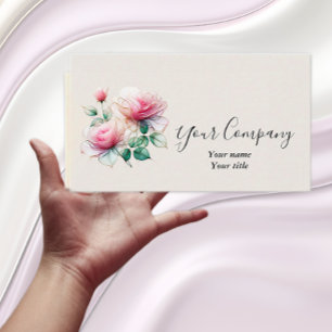 Chiffon Rose Business Card Visitenkarte