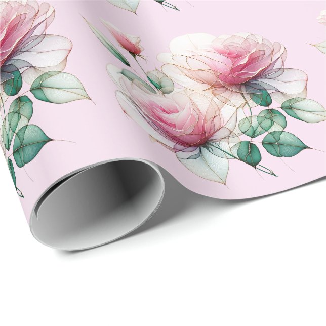 Chiffon Rose Packpapier (Rolleneckpunkt)