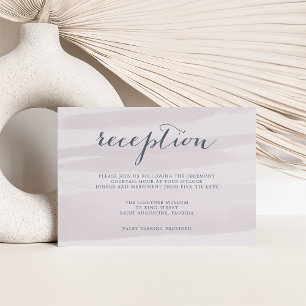 Chiffon Watercolor Empfang Card Gray Lilac Einladung