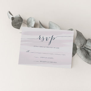 Chiffon Watercolor RSVP-Karte Gray Lilac RSVP Karte
