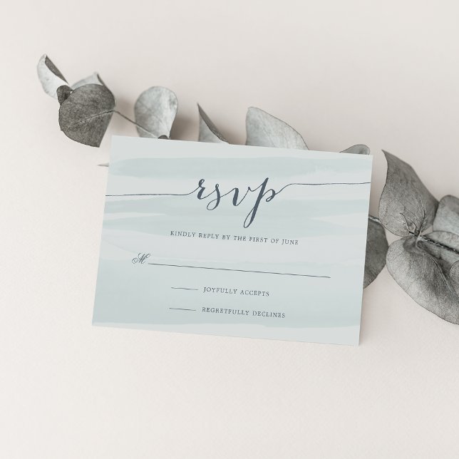 Chiffon Watercolor RSVP-Karte | Meer RSVP Karte (Von Creator hochgeladen)
