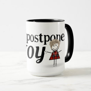 Chiffre À Bâtons Fille Avec Café Mug