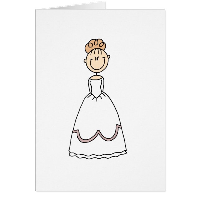 Chiffre blond carte de bâton de jeune mariée (Devant)