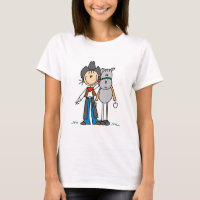 Chiffre cow-girl de bâton avec des T-shirts de