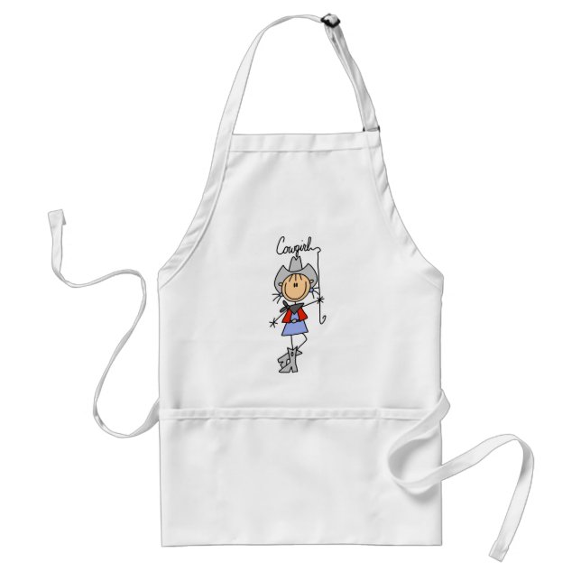 Chiffre cow-girl de bâton avec le tablier de lasso (Devant)