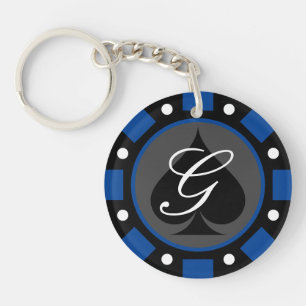Chiffre de poker rond personnalisé monogrammed acr
