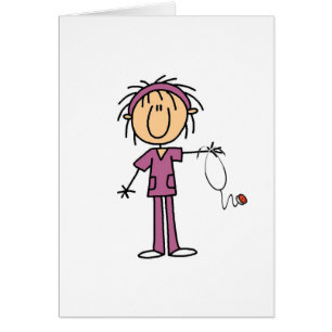 Chiffre femelle infirmière de bâton