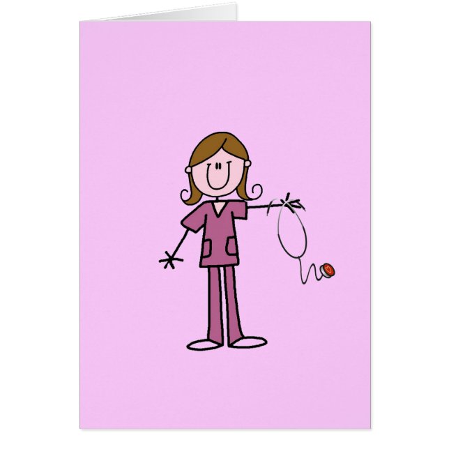 Chiffre femelle infirmière de bâton de cheveux (Devant)