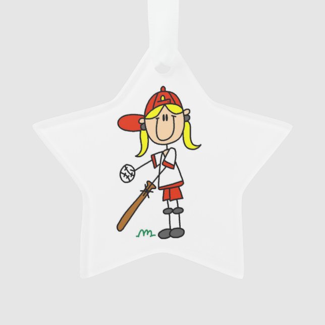 Chiffre Fille Baseball Vers Le Haut À Bat (devant)