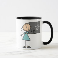 Chiffre fille de bâton à la tasse de panneau de