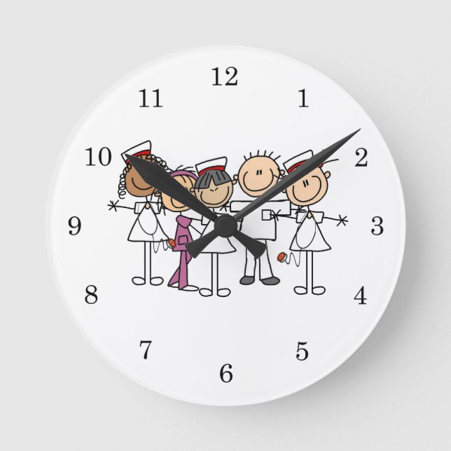 Chiffre horloge murale de bâton de cowboy - (Recto)