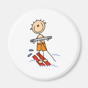 Chiffre magnet de bâton de ski d'eau