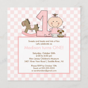 Chiffre mignon ?ère invitation de bâton