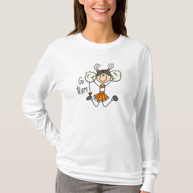 Chiffre orange T-shirts et cadeaux de bâton de (Devant)