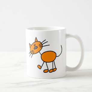Chiffre orange tasse de bâton de chat