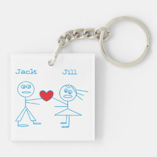 Chiffre personnalisé adorable couple de bâton dans