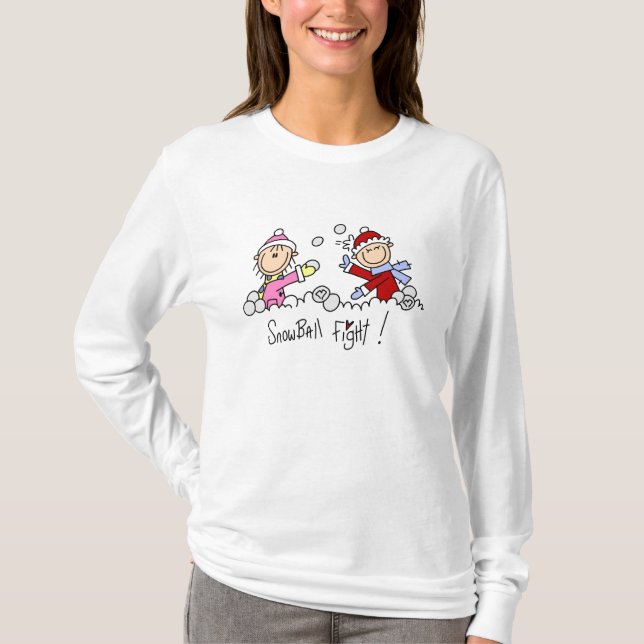 Chiffre T-shirt de bâton de combat de Snowball (Devant)