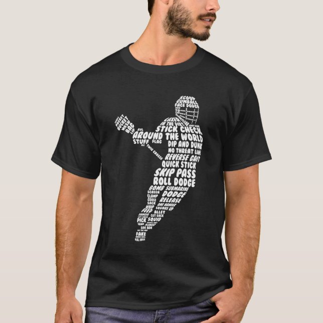 Chiffre T-shirt graphique drôle de la lacrosse des (Devant)