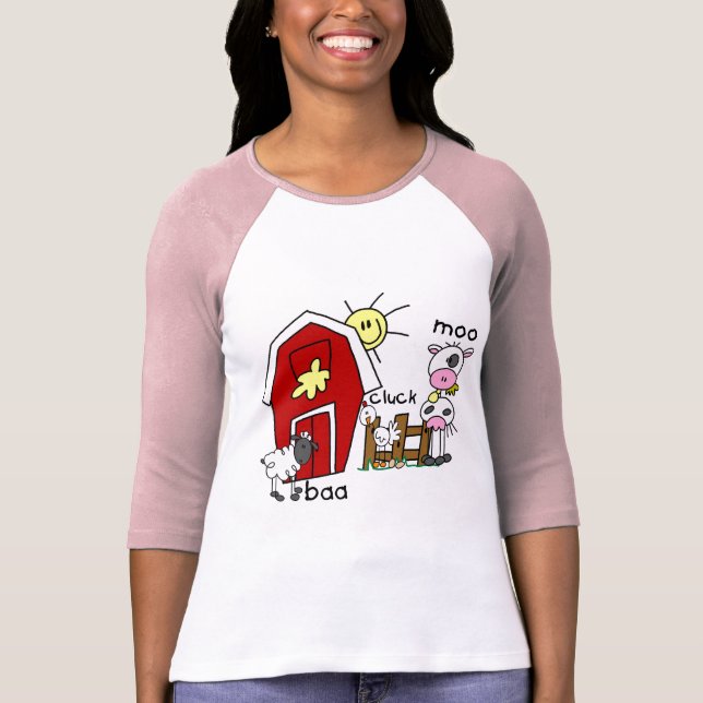 Chiffre T-shirts et cadeaux de bâton d'animaux de (Devant)