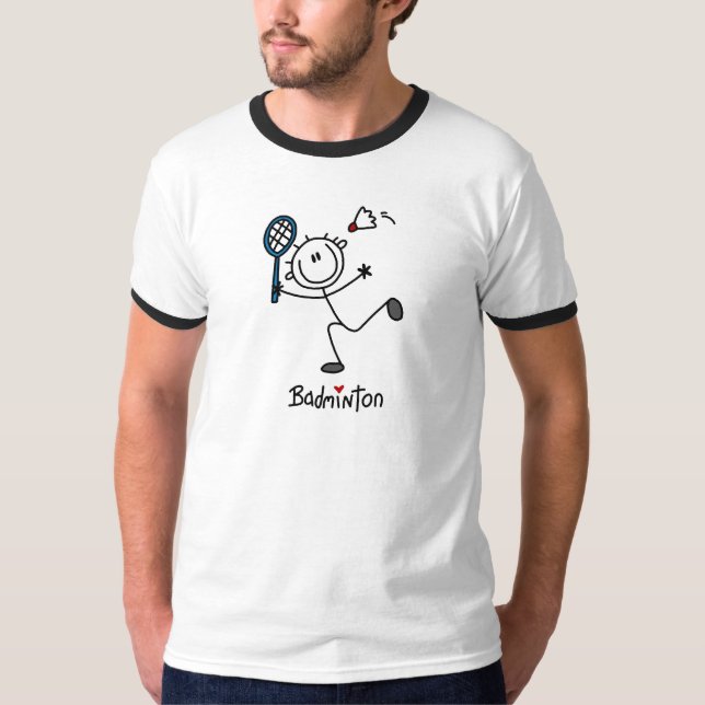 Chiffre T-shirts et cadeaux de bâton de badminton (Devant)
