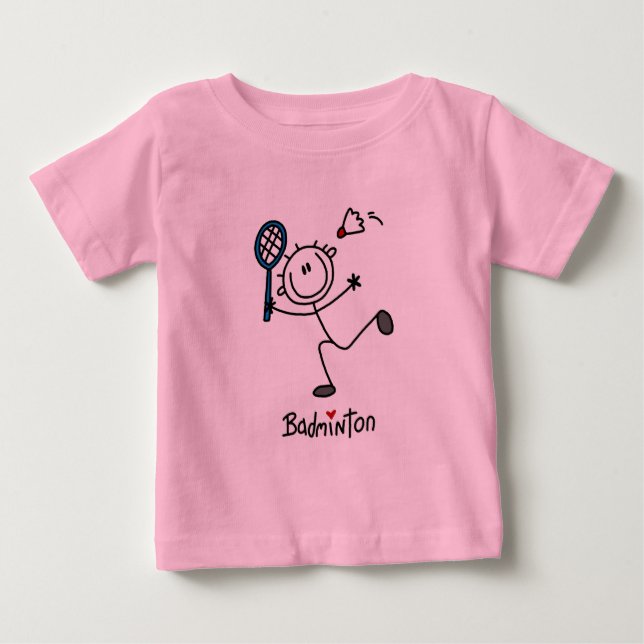 Chiffre T-shirts et cadeaux de bâton de badminton (Devant)
