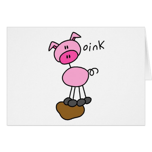 Chiffre T-shirts et cadeaux de bâton de porc (Devant horizontal)
