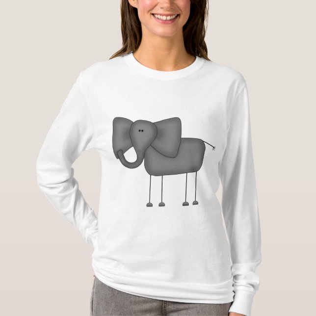 Chiffre T-shirts et cadeaux de bâton d'éléphant (Devant)