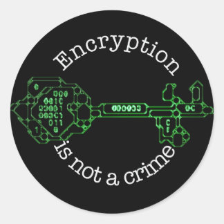 Chiffrement n'est pas un crime, Sticker rond