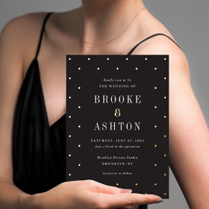 Chiffres Chics FOIL Moderne Faire-part de mariage 