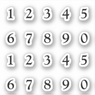 Chiffres noirs Autocollants