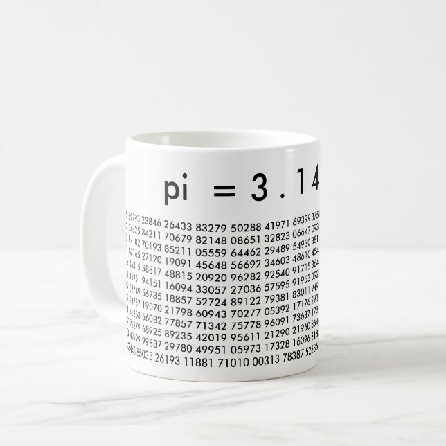 Chiffres pi 3.14159 Mathématiques Love Pi Day Mug (Devant gauche)