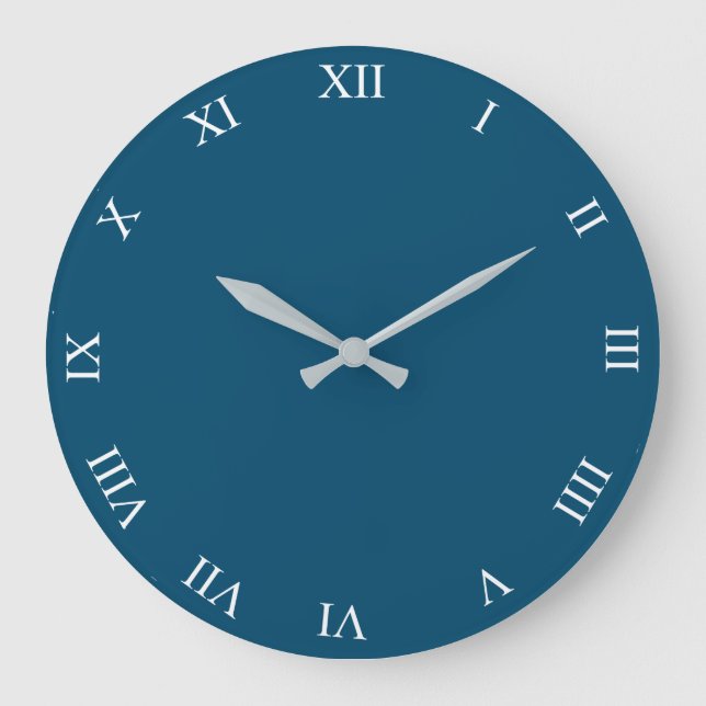 Chiffres romains blancs Horloge face mural Horloge (Recto)