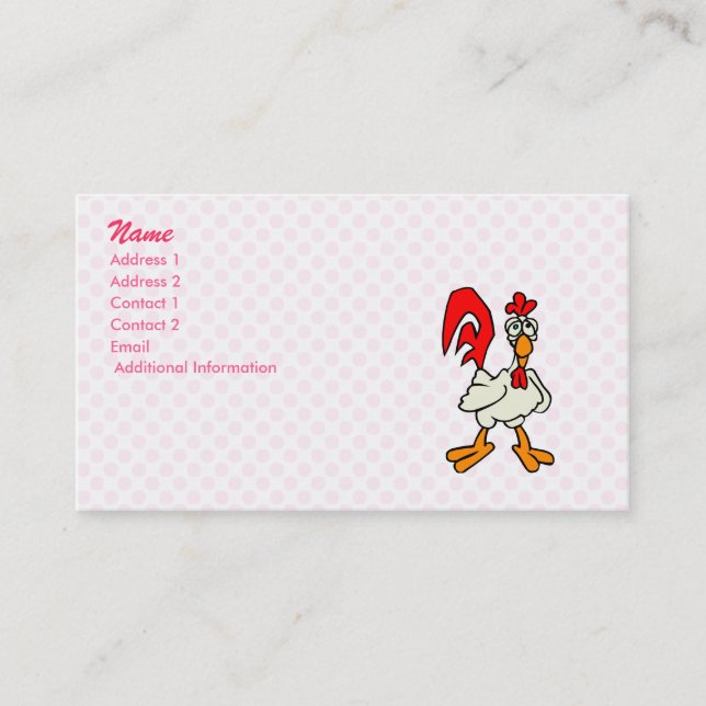 Chiggy Huhn Visitenkarte (Vorderseite)