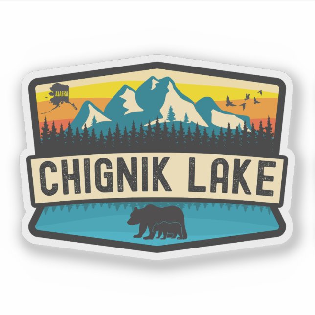 Chignik Lake, Alaska Aufkleber (Vorderseite)