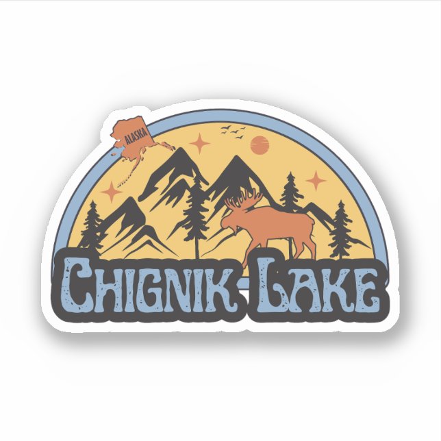 Chignik Lake, Autocollant de l'Alaska (Devant)