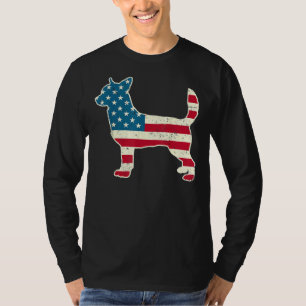 Chihuahua 4. Juli Hunde Männer Frauen US Amerikane T-Shirt