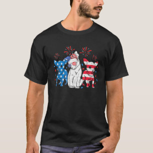 Chihuahua 4. Juli Männer American USA Flaggen Hund T-Shirt