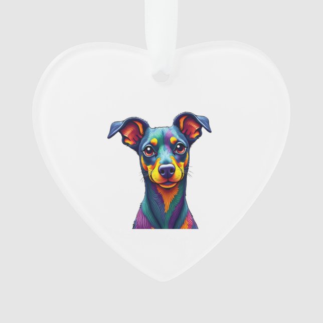 Chihuahua  Abstract Painting  Colour  Cute Dog (1) Ornament (Vorderseite)