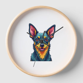 Chihuahua Abstract Painting Colour Cute Dog (2) Uhr