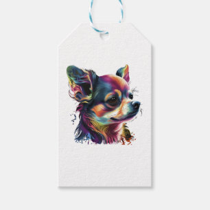 Chihuahua Abstrakte Malerei Farbe Niedlicher Hund Geschenkanhänger