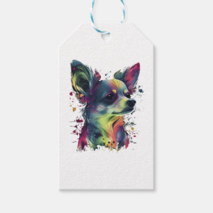 Chihuahua Abstrakte Malerei Farbe Niedlicher Hund Geschenkanhänger