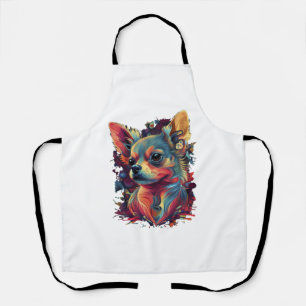 Chihuahua Abstrakte Malerei Farbe Niedlicher Hund Schürze
