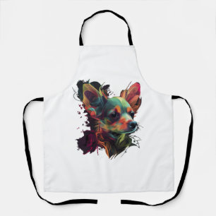 Chihuahua Abstrakte Malerei Farbe Niedlicher Hund Schürze