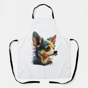 Chihuahua Abstrakte Malerei Farbe Niedlicher Hund Schürze